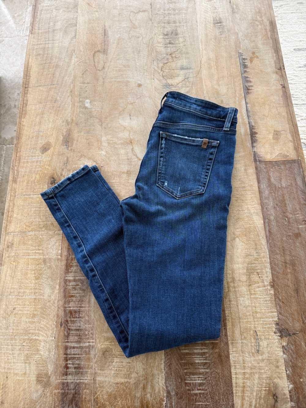 Joe's Jeans Dark high rise skinny ankle. Distressed. Size 28.